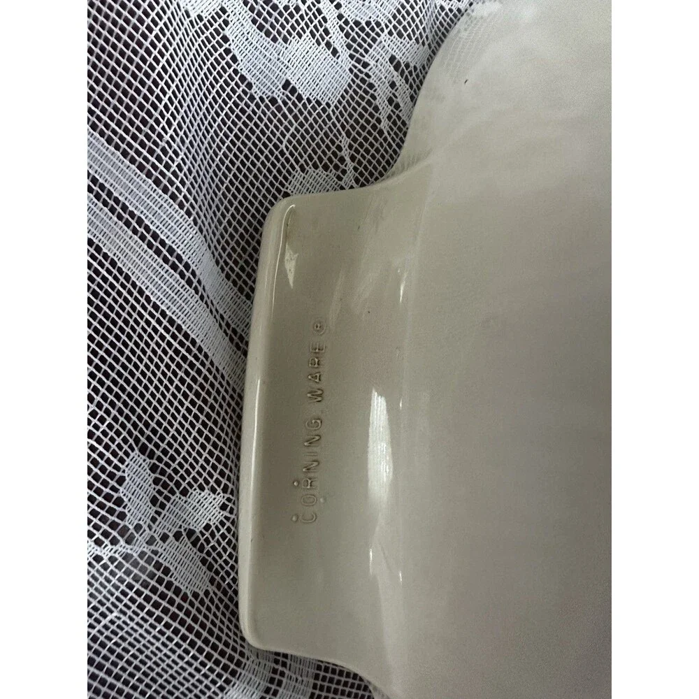 CorningWare 2L Square Ceramic Casserole w/ Glass Lid Handle Fruit A-2-B A-8-1